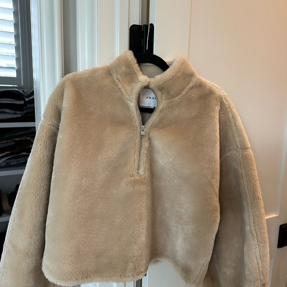 FRAME faux fur POPOVER jacket Size Small - Picture 4 of 5